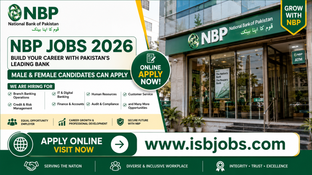 National Bank of Pakistan NBP Jobs 2026 – Online Apply for Male & Female Candidates