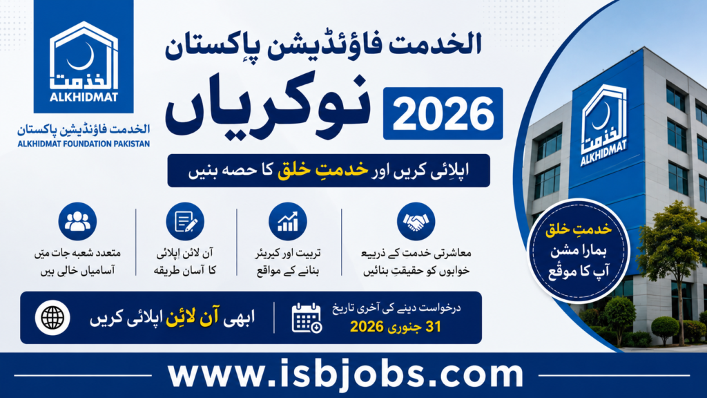 Alkhidmat Foundation Pakistan Jobs 2026 – Latest Career Opportunities | Apply Online