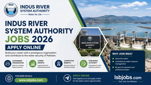 Indus River System Authority Jobs 2026 – Apply Online